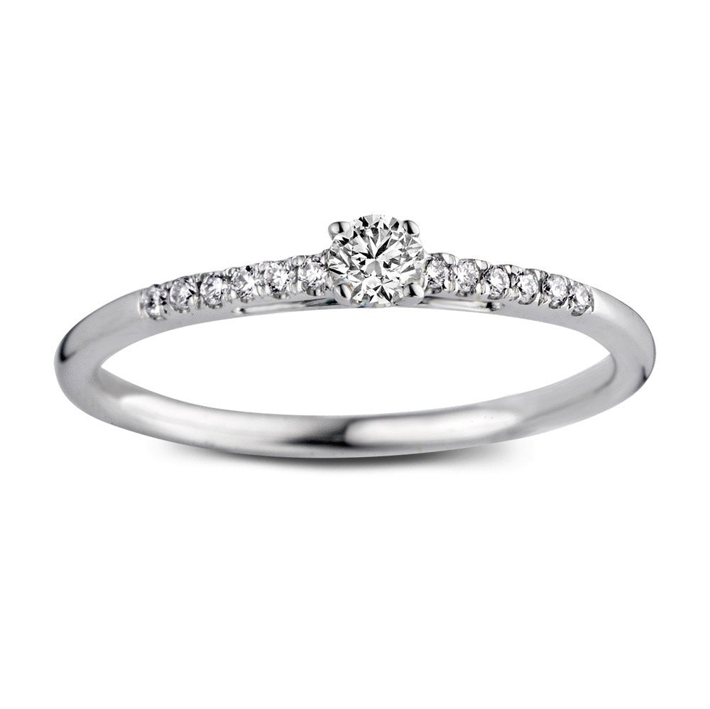 Bague Mary 0,20 crt. or blanc