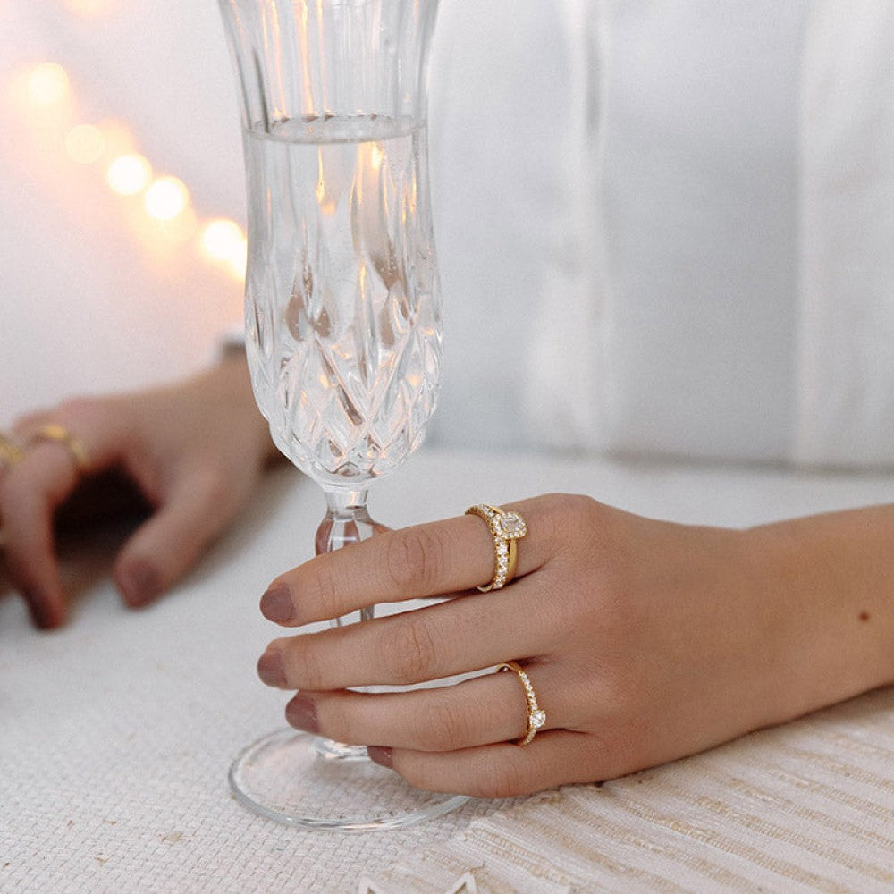 Bague Mary 0,50 crt. or jaune
