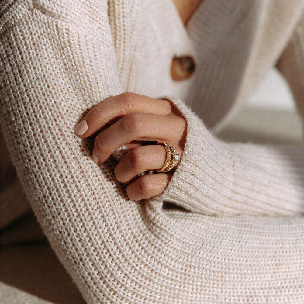 Bague Mary 0,80 crt. or jaune