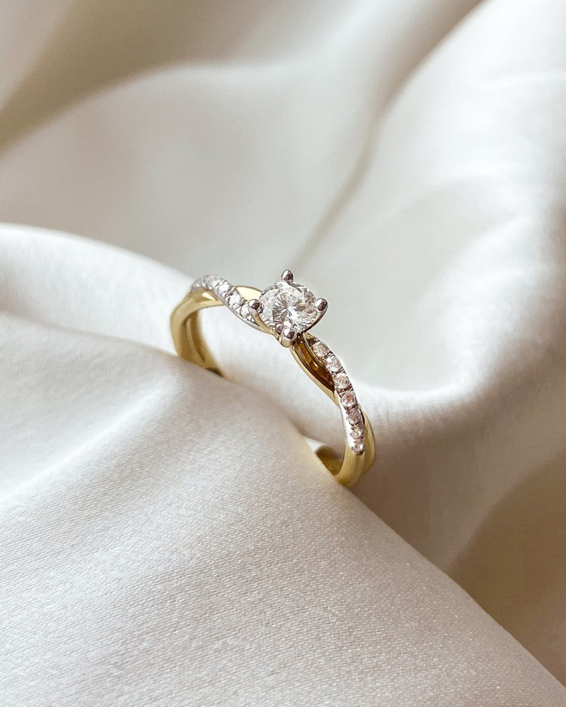 Bague Mia 0,41 crt. or jaune