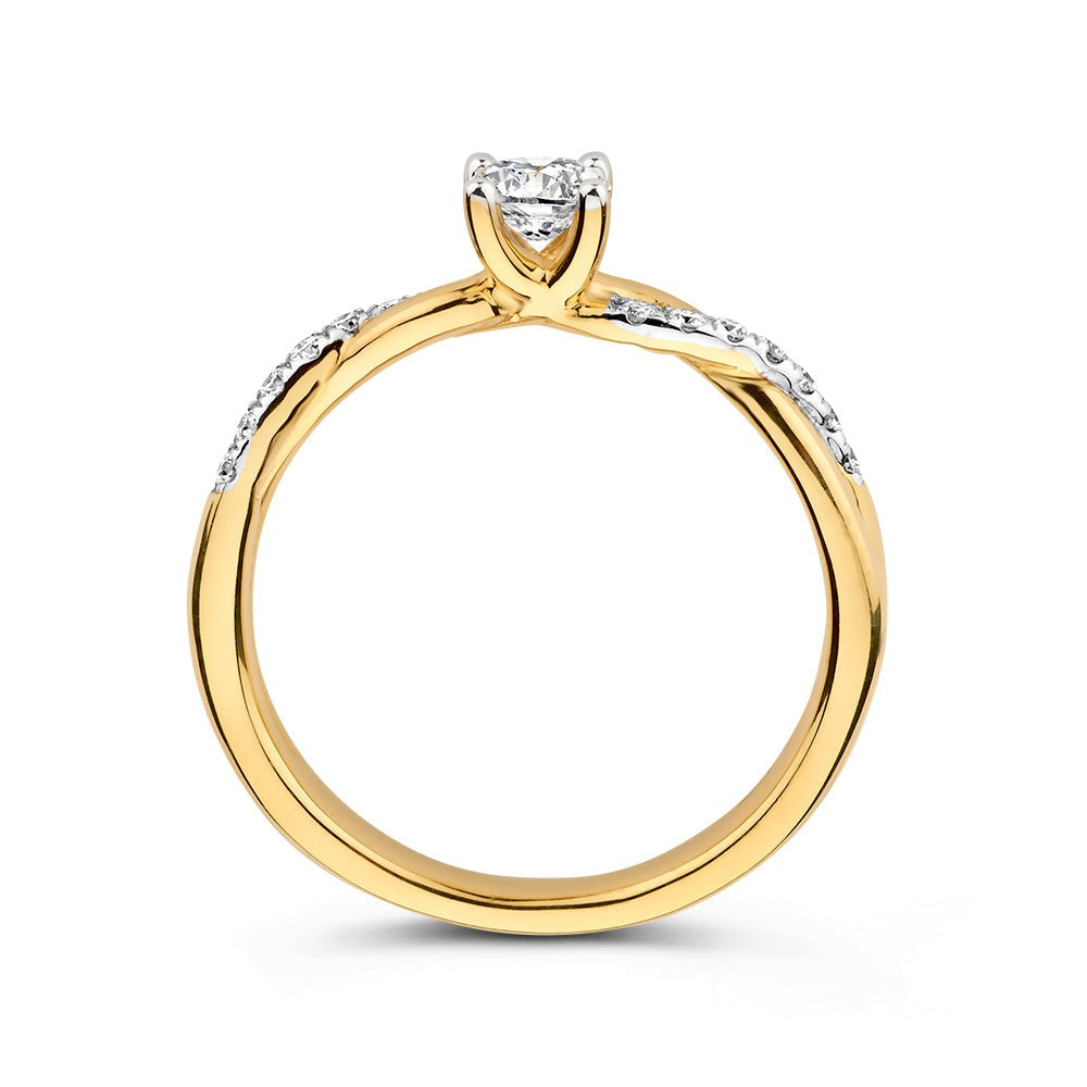 Bague Mia 0,41 crt. or jaune
