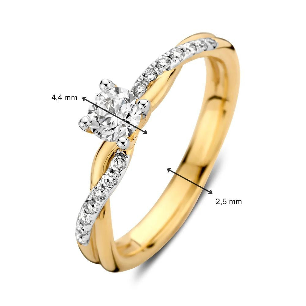 Bague Mia 0,41 crt. or jaune