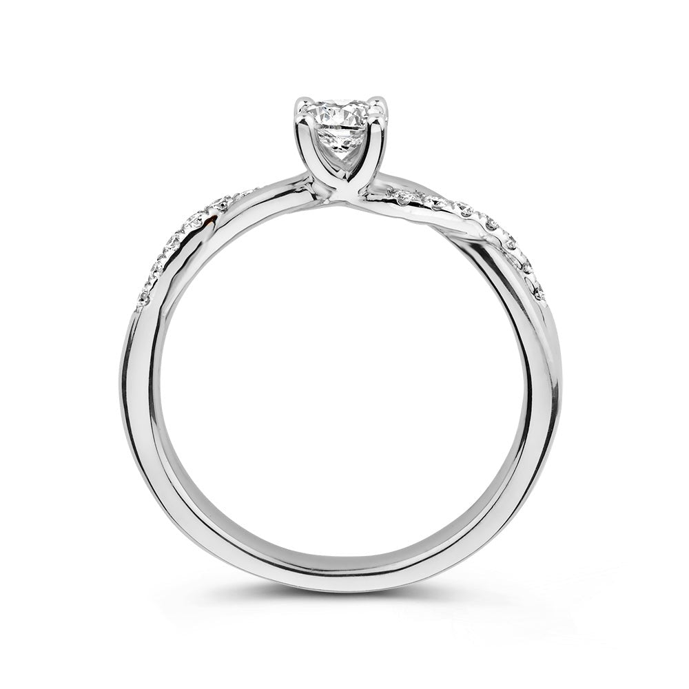 Bague Mia 0,41 crt. or blanc