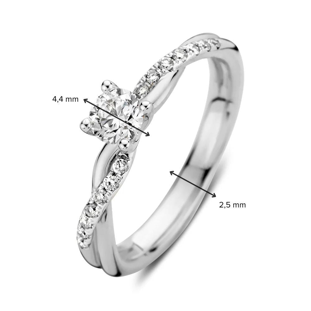 Bague Mia 0,41 crt. or blanc