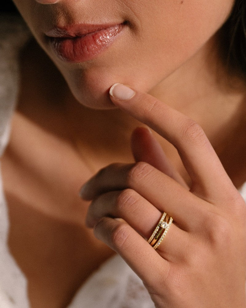 Bague Millie 0,20 crt. or jaune
