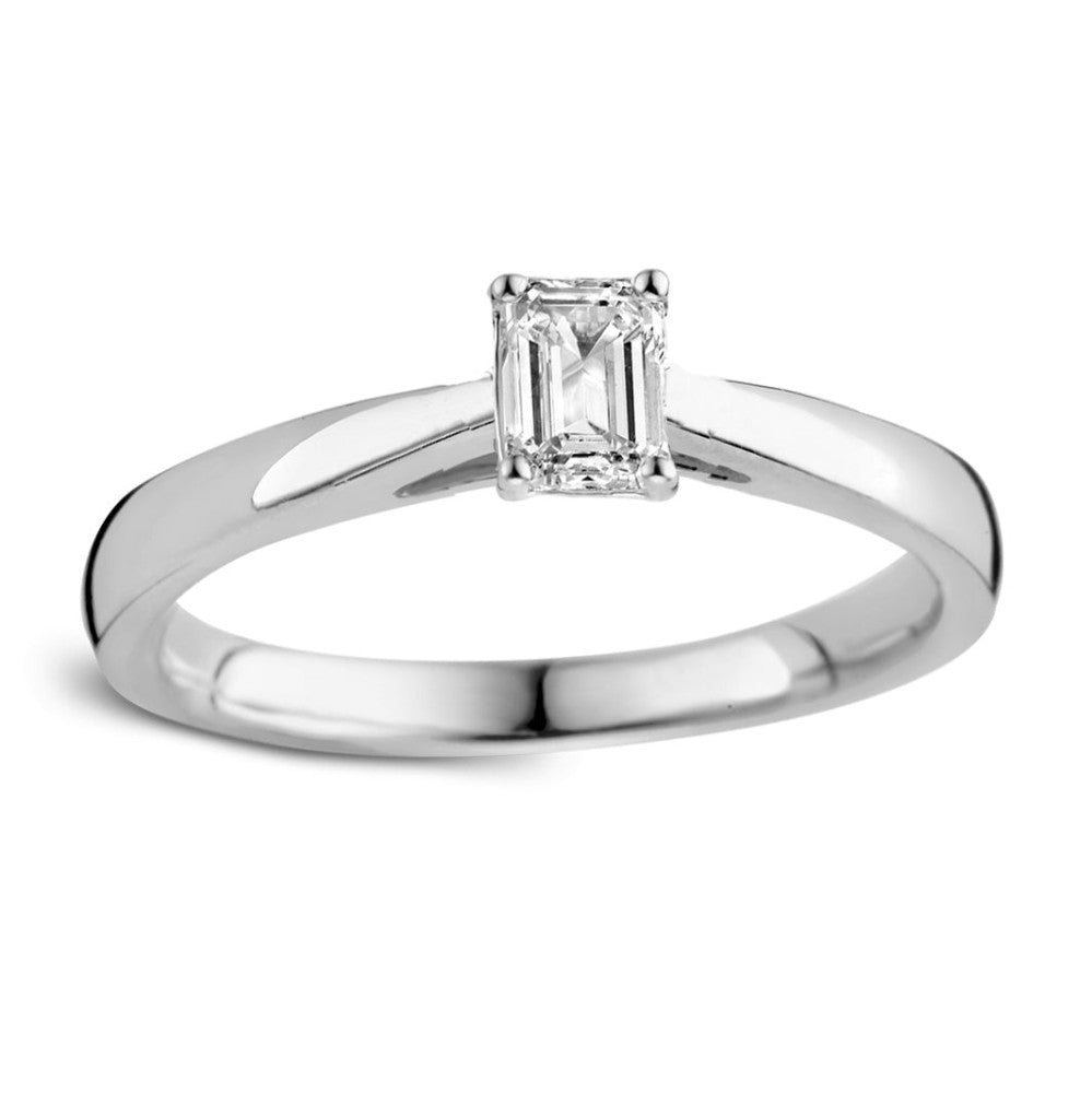 Bague Nora 0,30 crt. or blanc