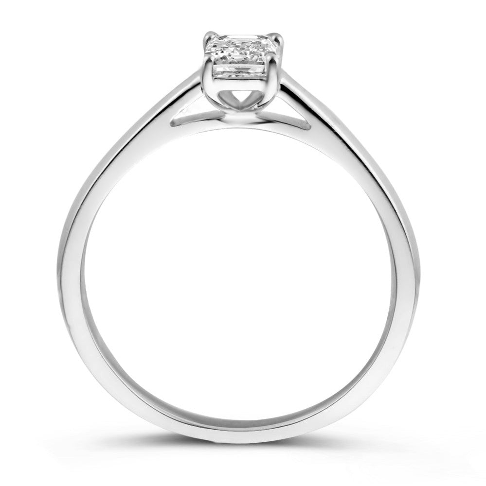 Bague Nora 0,50 crt. or blanc