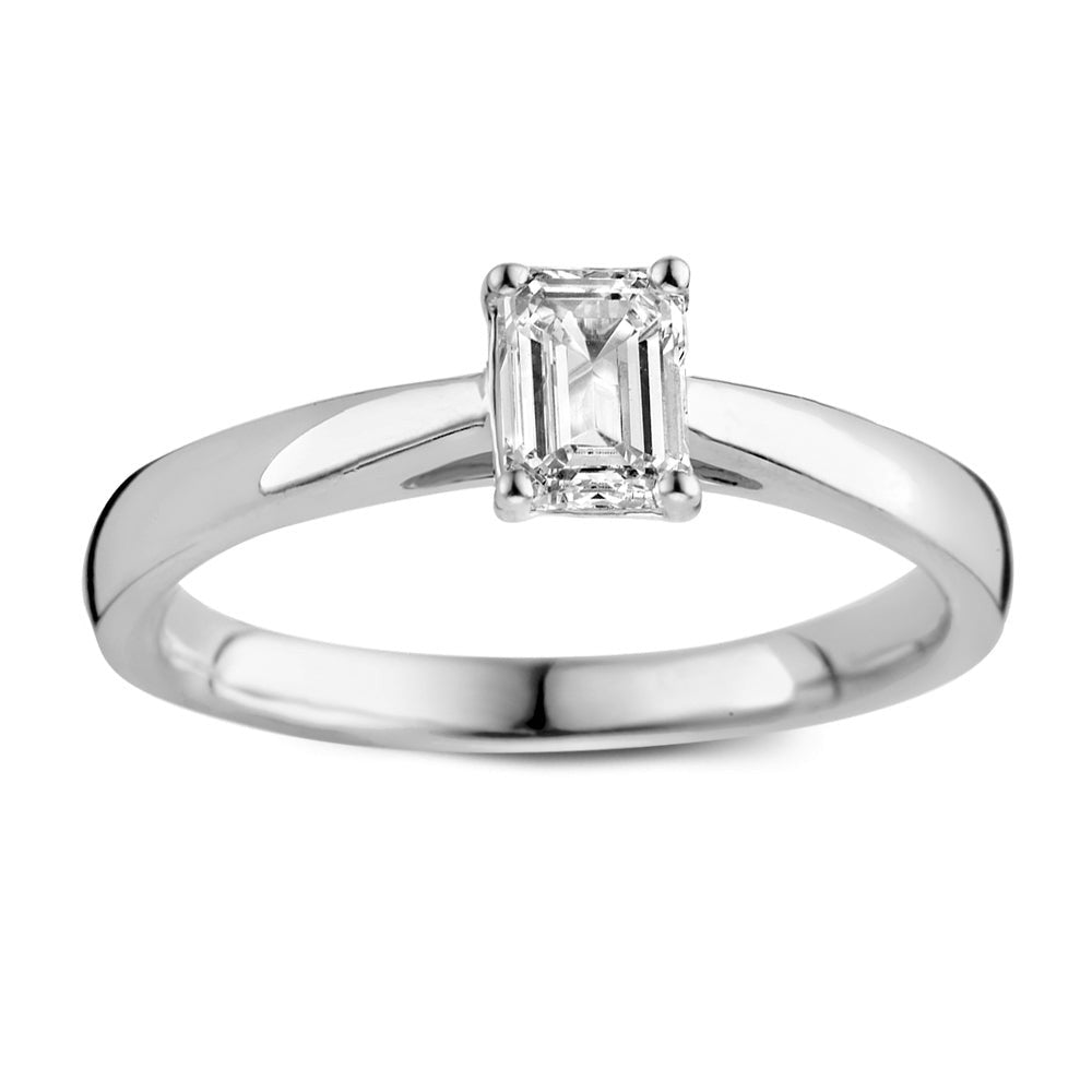 Bague Nora 0,50 crt. or blanc