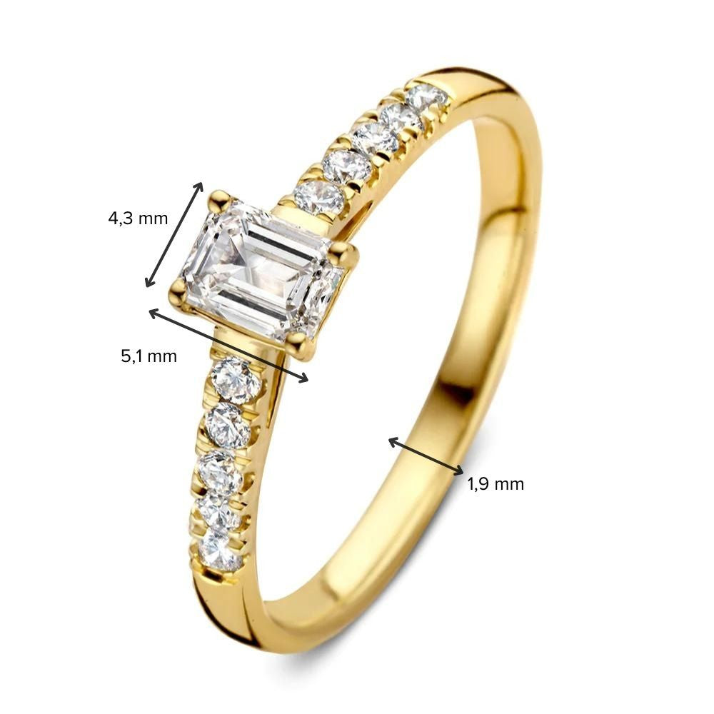 Bague Nora Royal 0,48 crt. or jaune