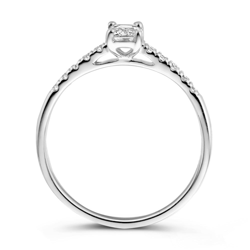 Bague Nora Royal 0,48 crt. or blanc