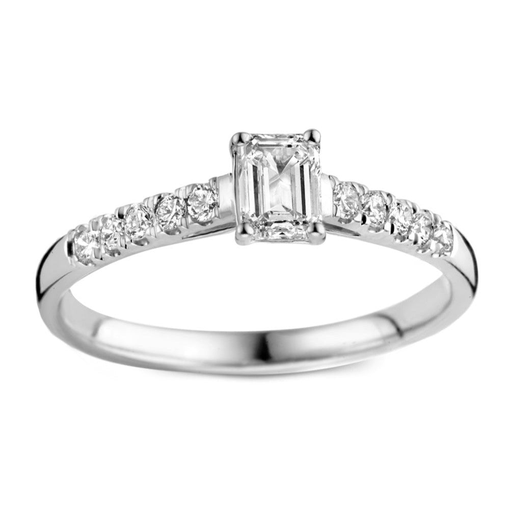 Bague Nora Royal 0,48 crt. or blanc