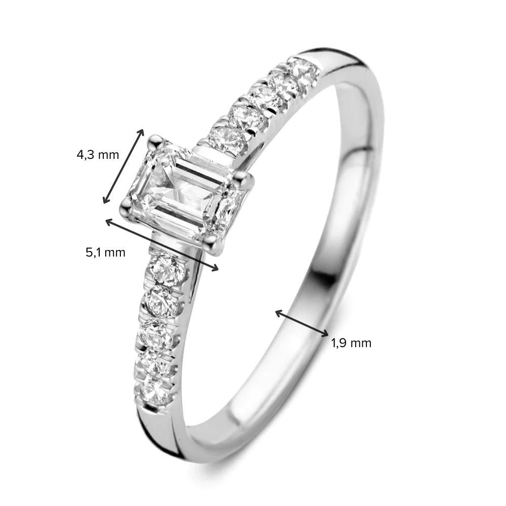 Bague Nora Royal 0,48 crt. or blanc