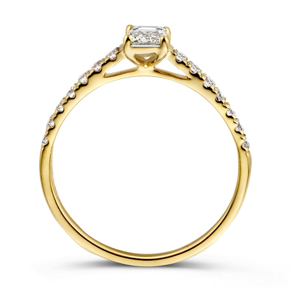 Bague Nora Royal 0,75 crt. or jaune