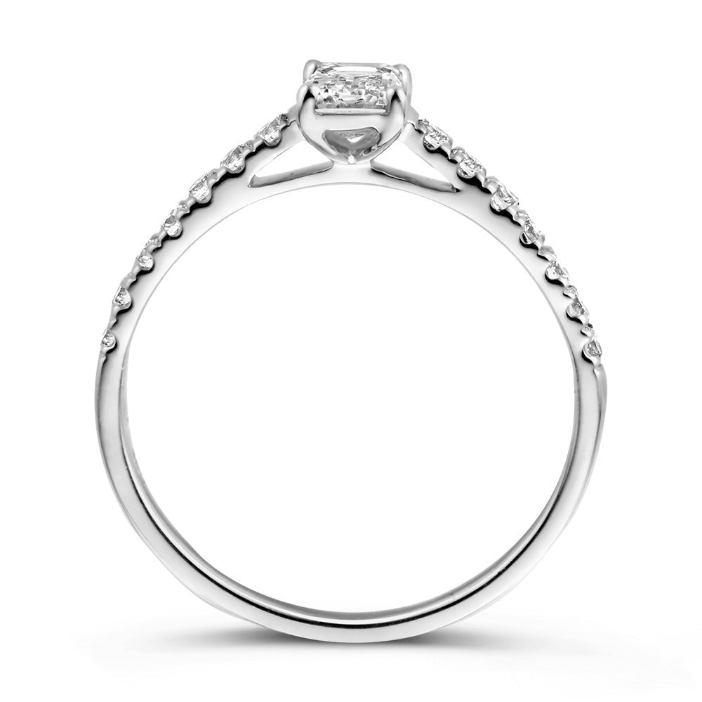Bague Nora Royal 0,75 crt. or blanc