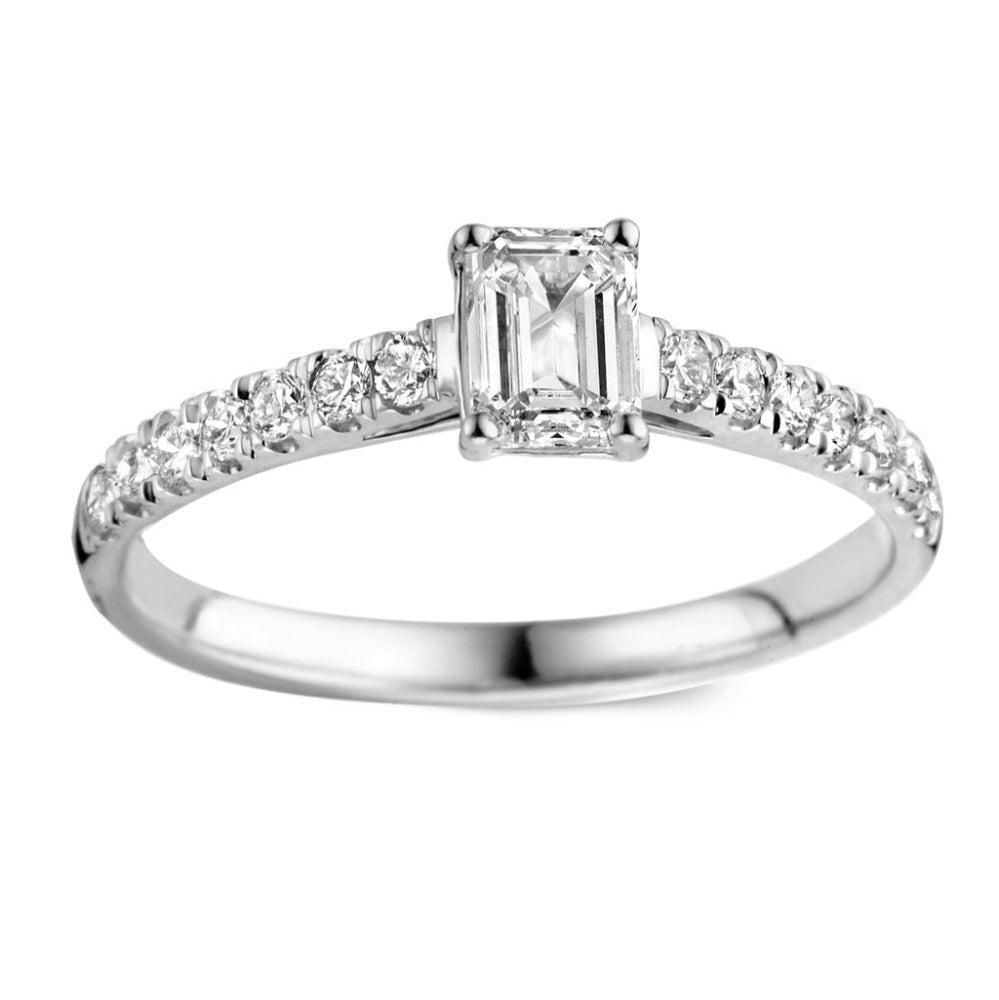 Bague Nora Royal 0,75 crt. or blanc