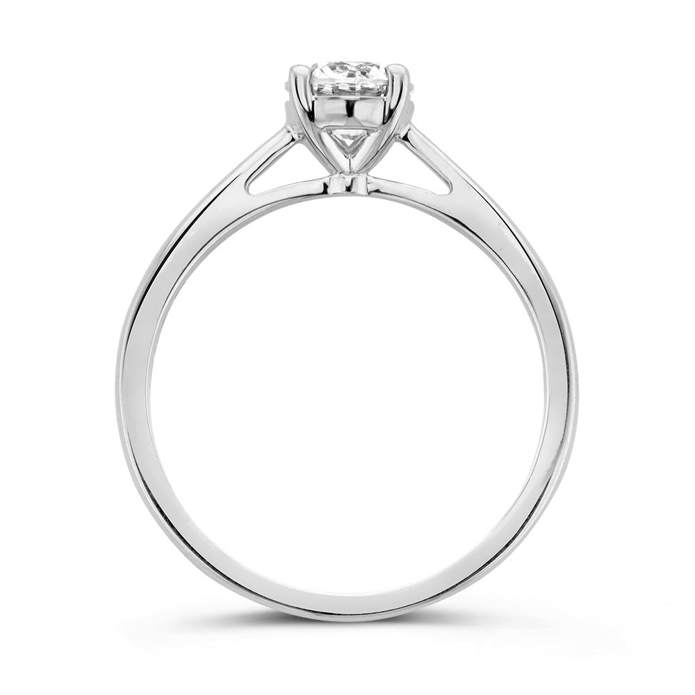 Bague Olivia 0,75 crt. or blanc