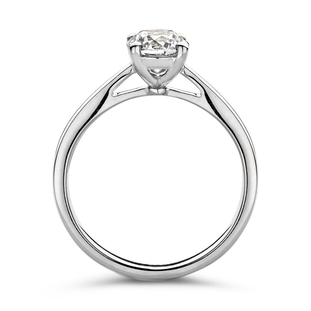 Bague Olivia 1,00 crt. or blanc