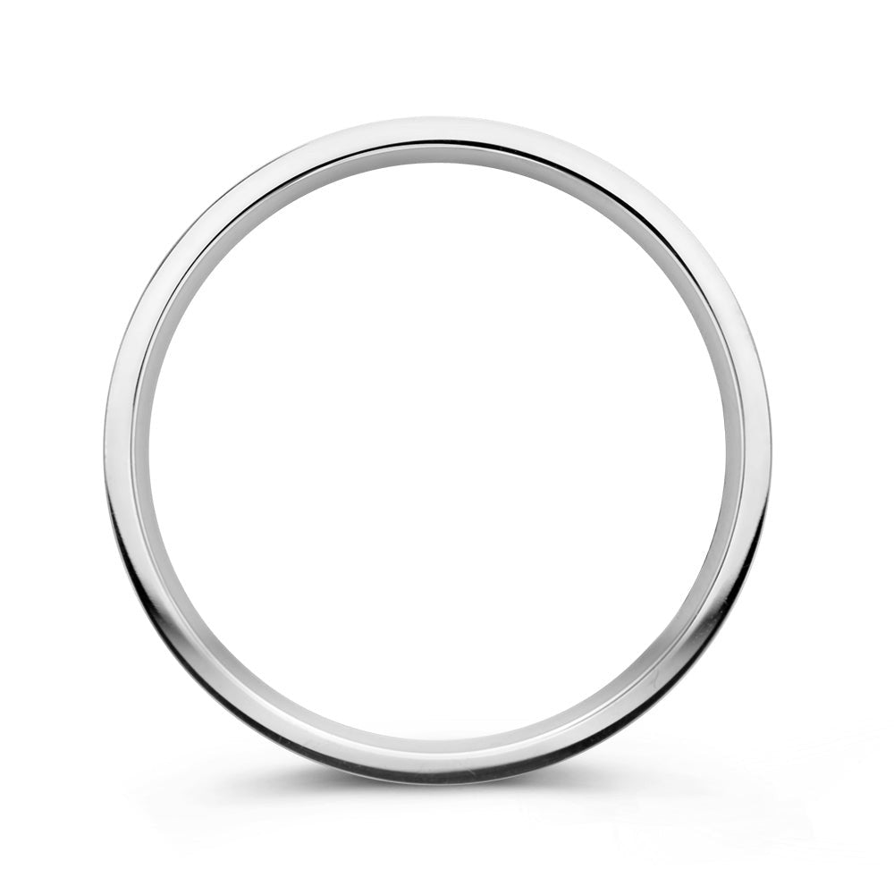 Bague Sam 3mm or blanc