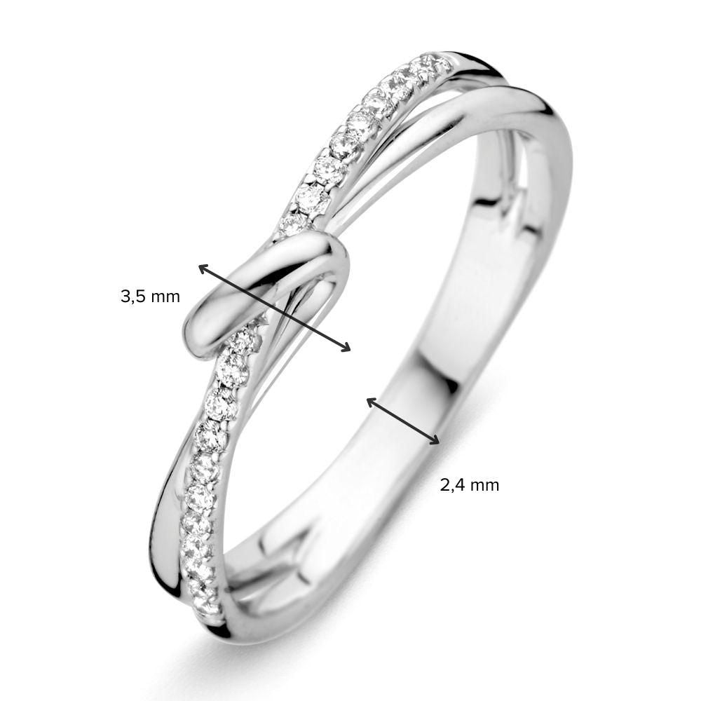 Bague raffinée en or blanc 14 carats avec 0,12 carat de diamant