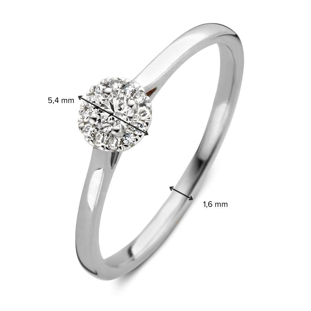 Bague en or blanc 14 carats avec diamant de 0,15 carat