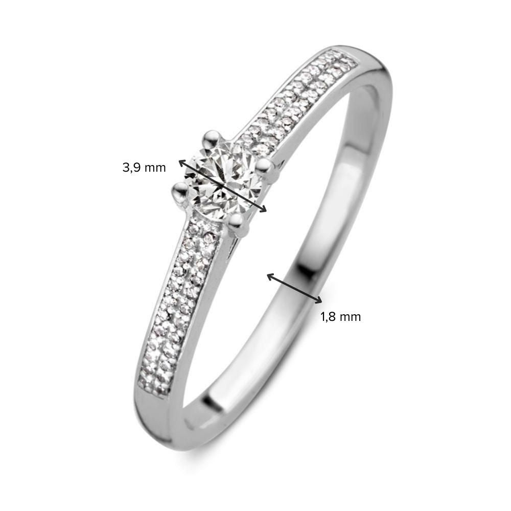 Bague or blanc diamant 0.27 crt.