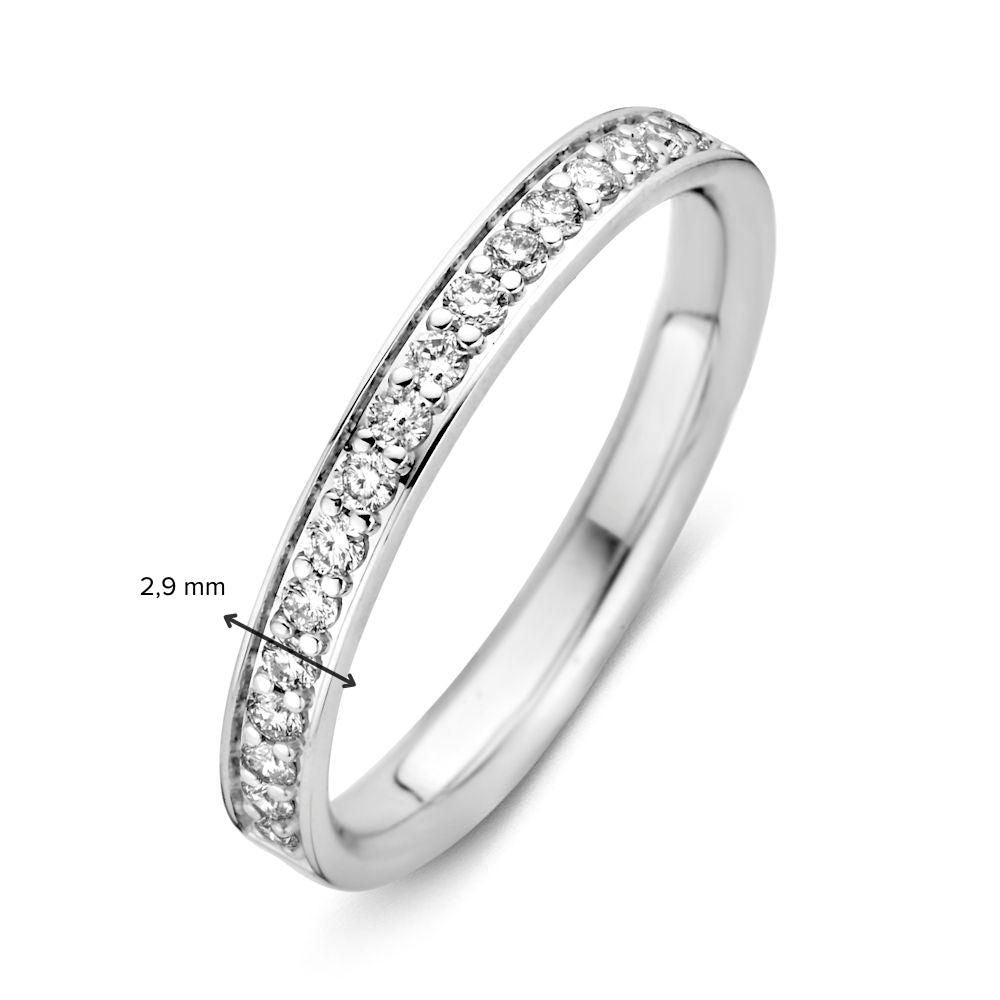 Bague en or blanc épurée avec diamant brillant – 0,27 ct