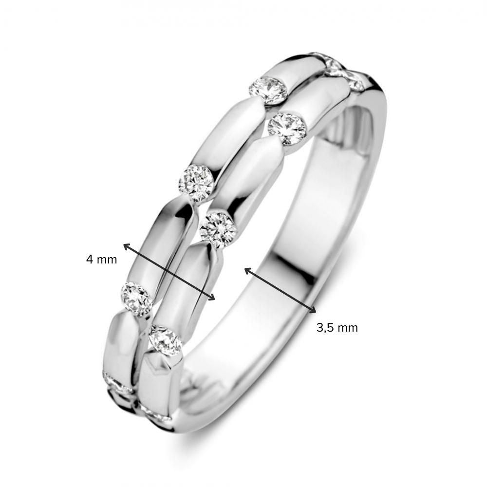 Bague or blanc diamant 0.29 crt.