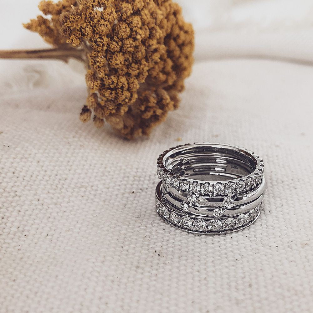 Bague or blanc diamant 0.29 crt.