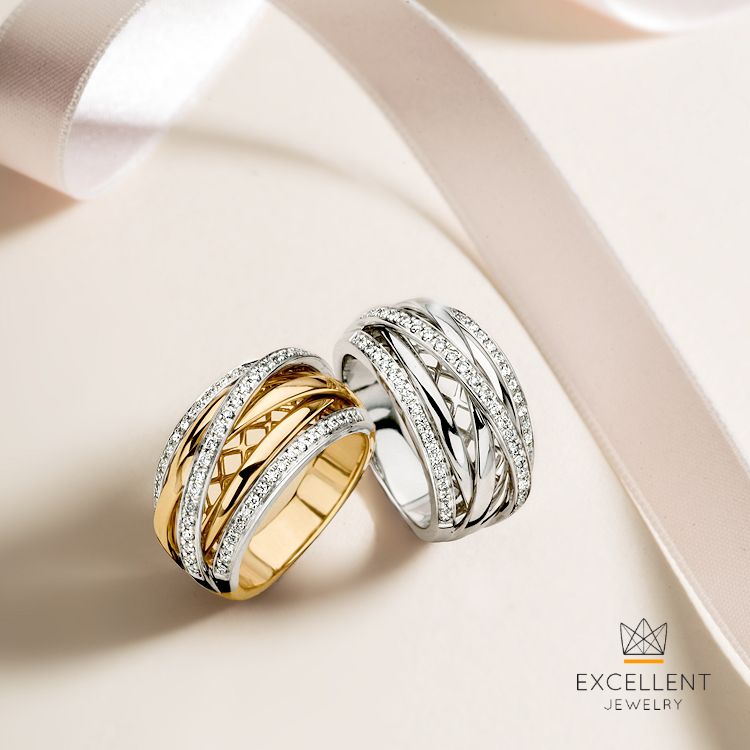 Bague en or blanc avec diamants brillants – 0,34 crt