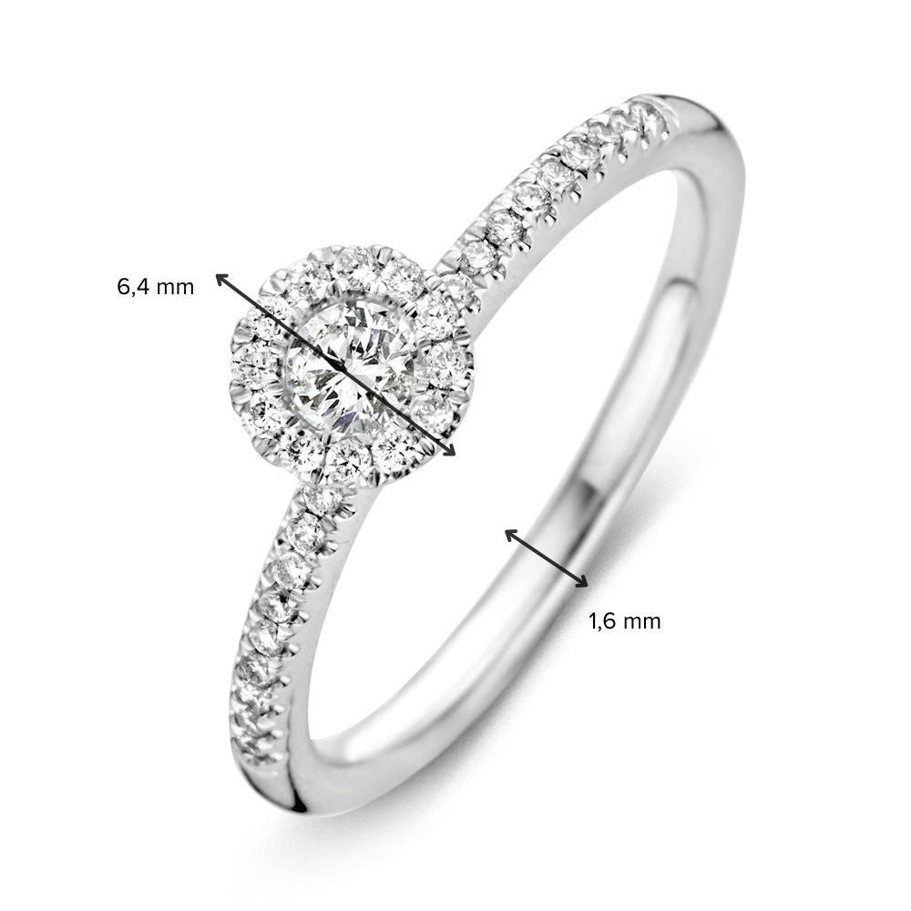 Bague en or blanc avec diamant et élégance subtile – 0,35 crt