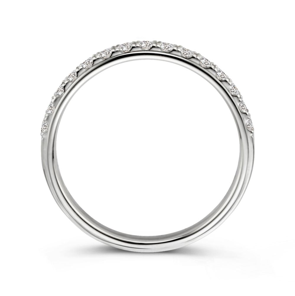 Bague en or blanc avec diamant et sertissage brillant de 0,36 crt.