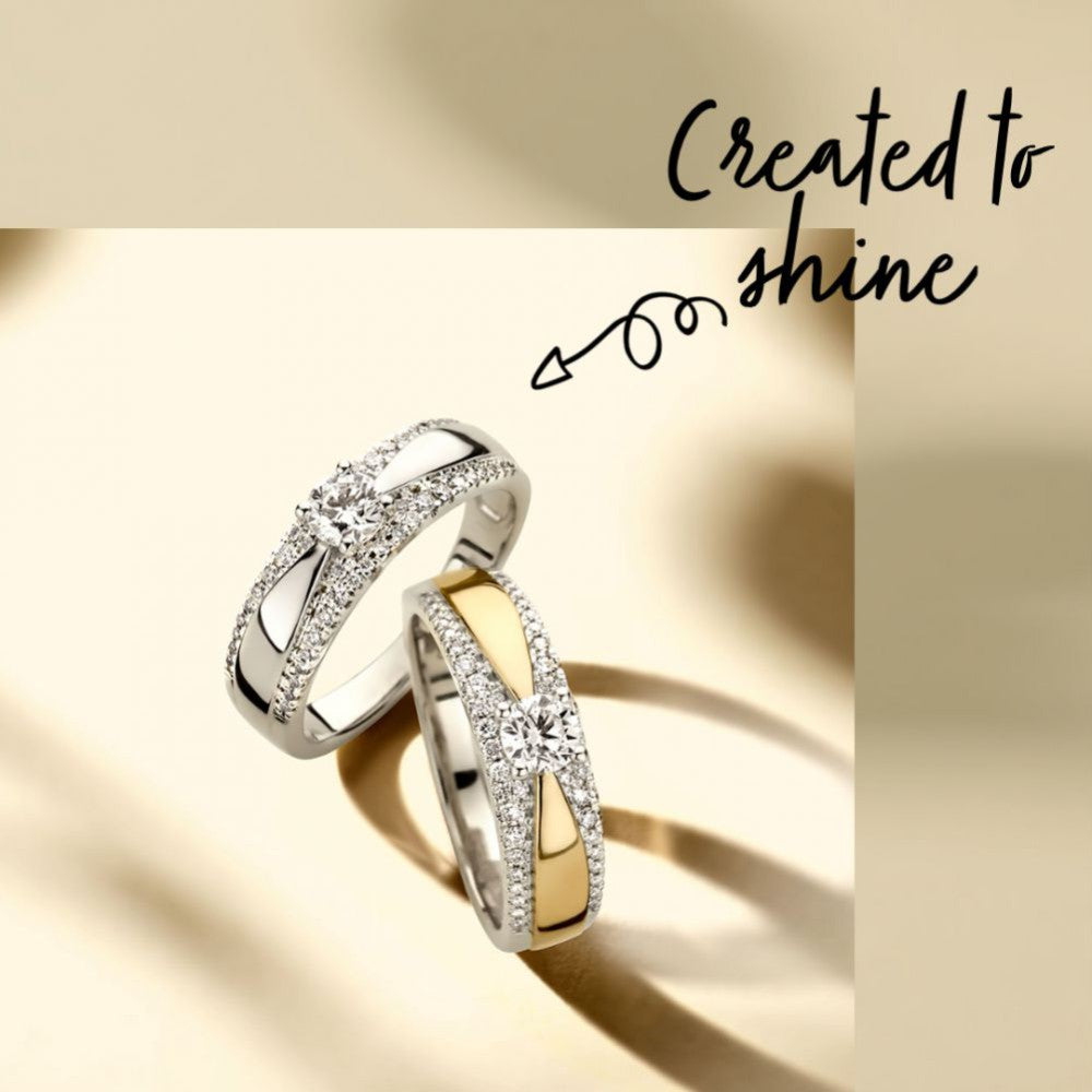 Bague en or blanc élégant avec diamant brillant de 0,40 carat