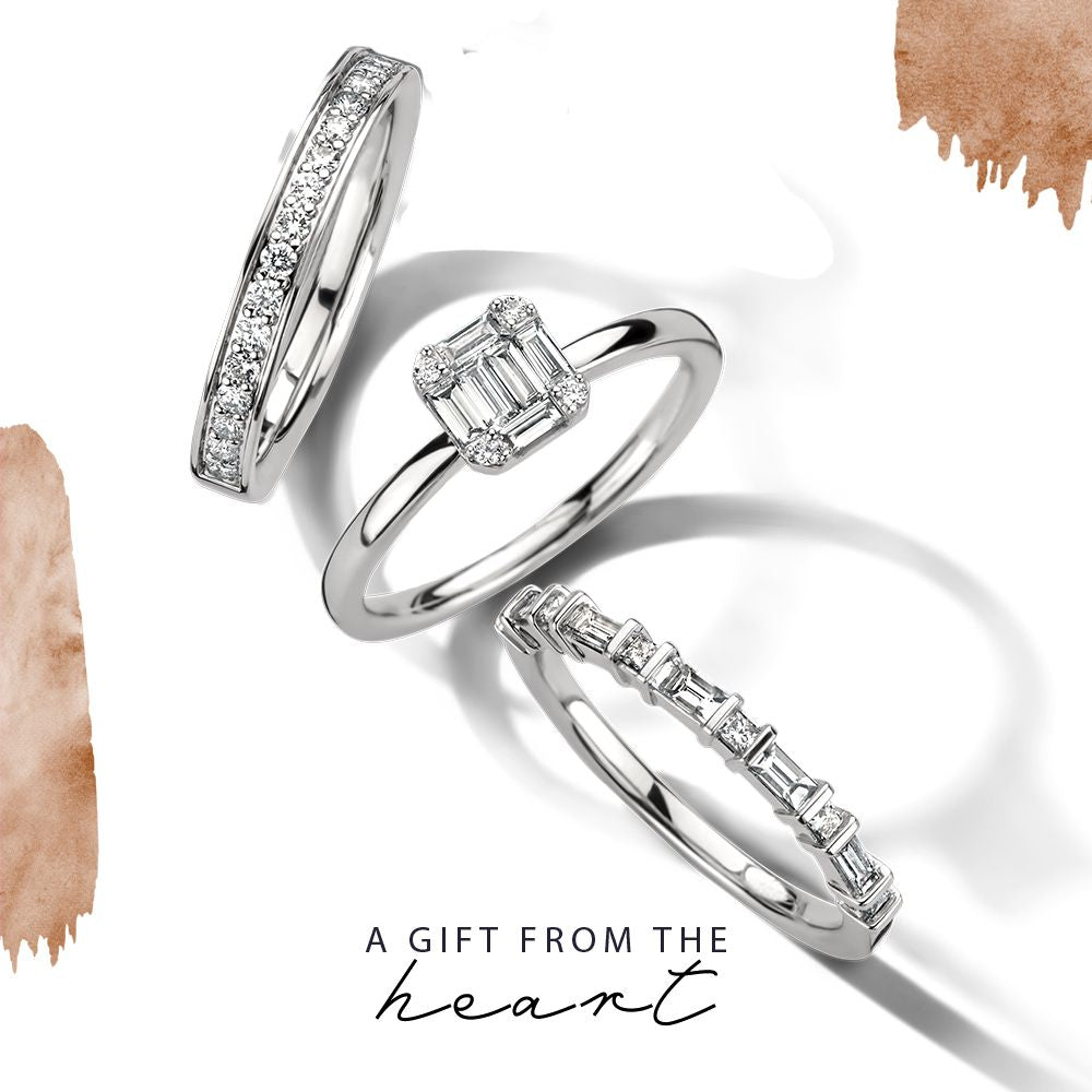 Bague or blanc diamant 0.29 crt.