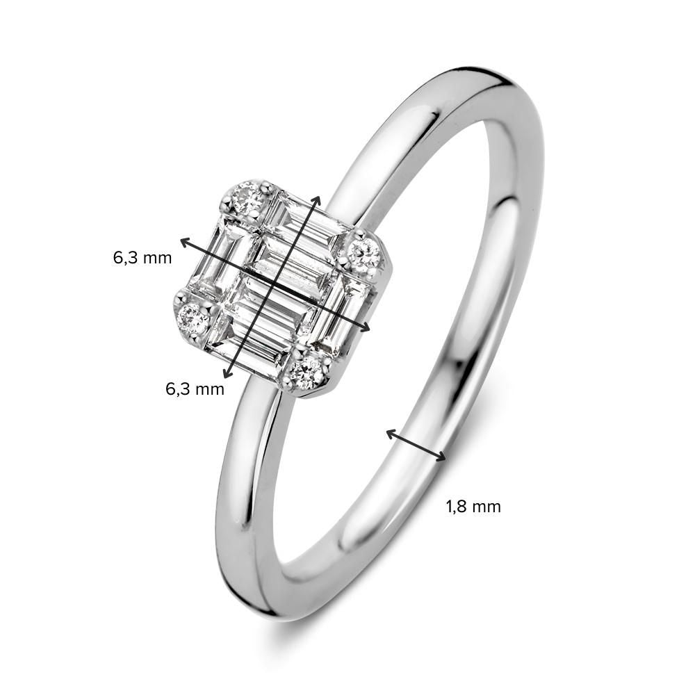 Bague or blanc diamant 0.29 crt.
