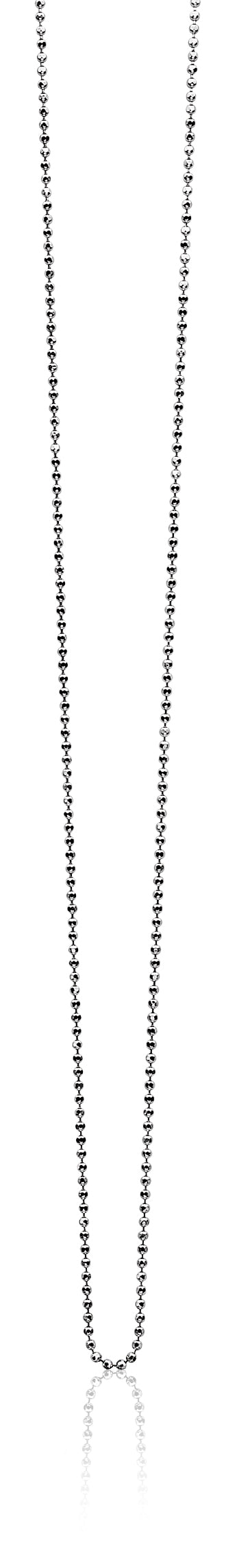 Collier en argent avec maillons ronds, finition brillante et design délicat.