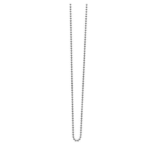 Collier en argent avec des perles rondes, finition brillante et design délicat.