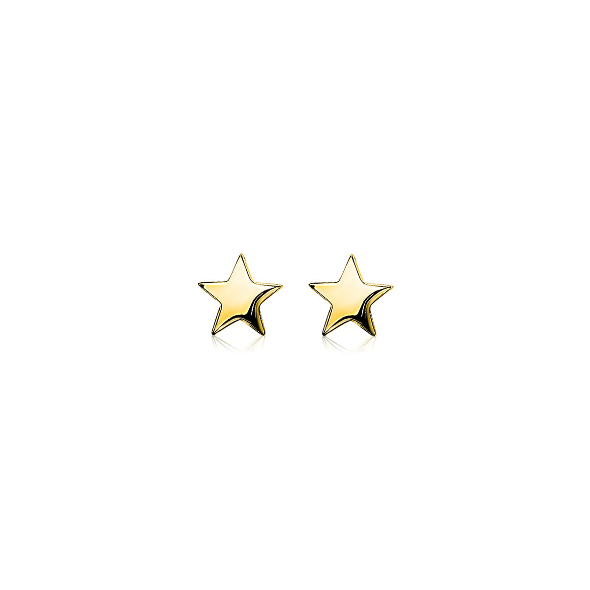 Boucles d'oreilles dorées en forme d'étoile.