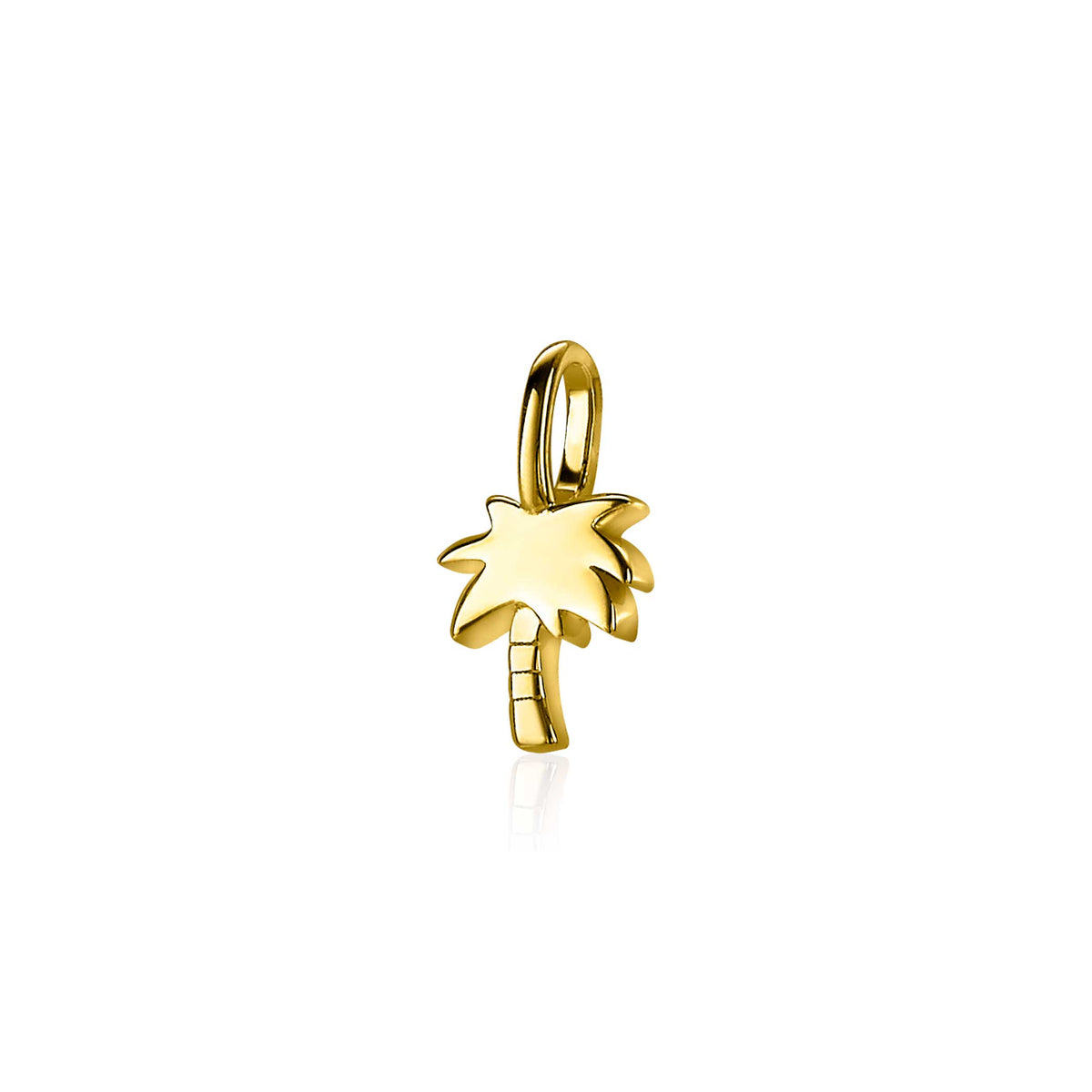 Pendentif en forme de palmier en plaqué or.