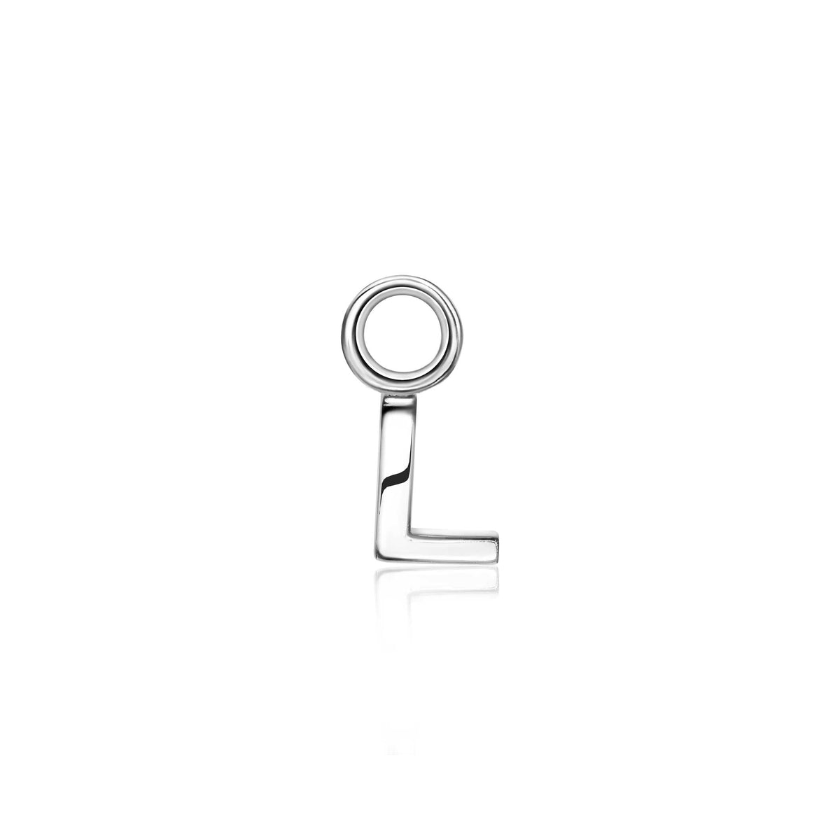 Boucles d'oreilles en argent, design moderne avec une forme géométrique en L.