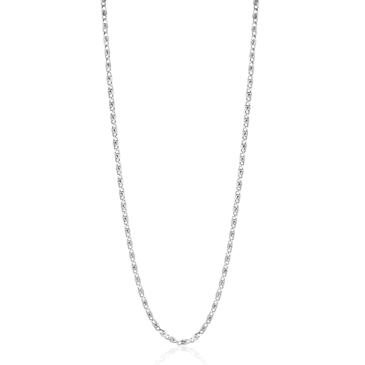 collier en argent avec maillons délicats et finition brillante
