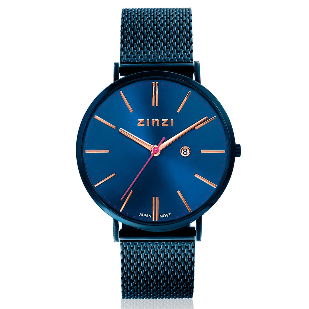 Zinzi Blauw Horloge Staal Ziw414 M