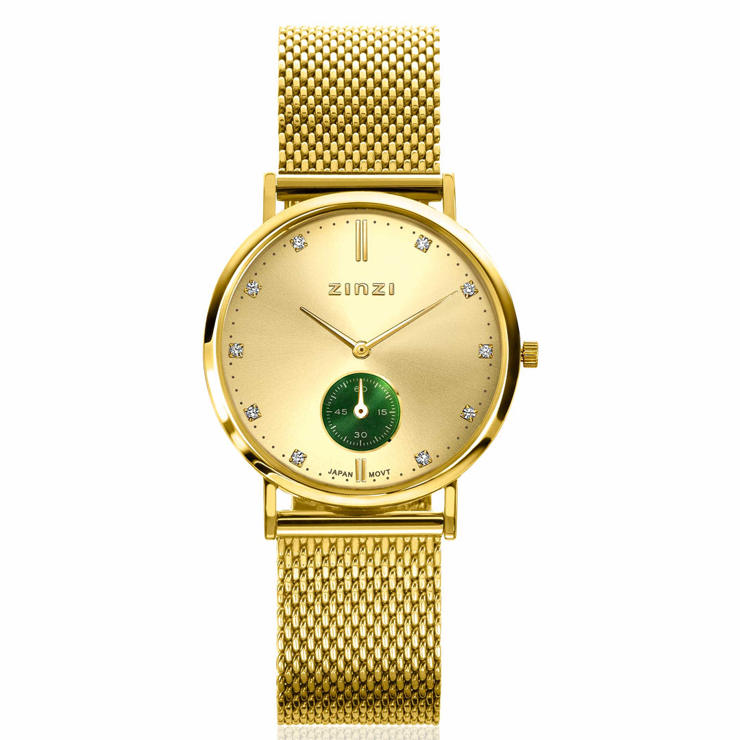 Zinzi Geelgoudkleurig Horloge Gold Plated Ziw535 M
