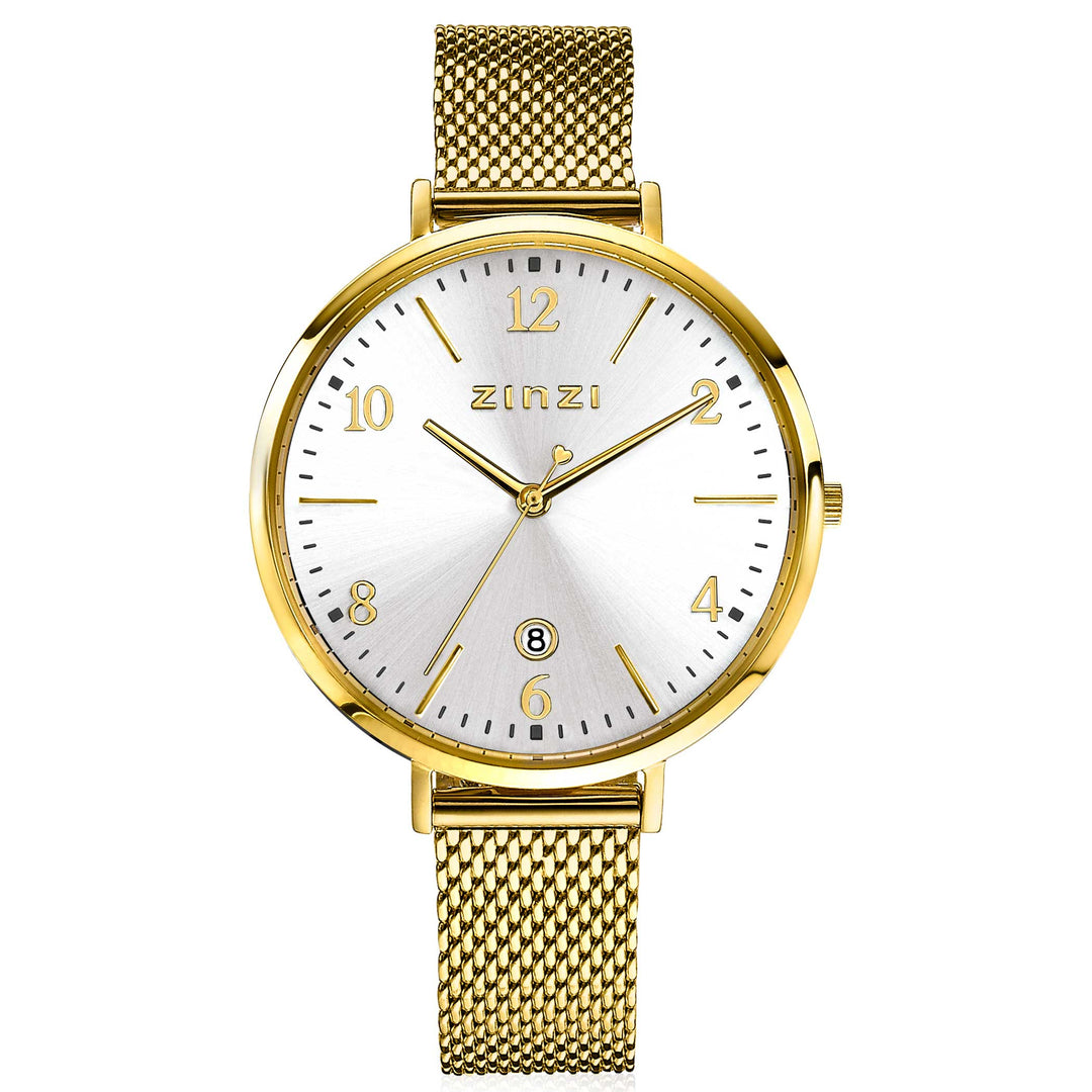 Zinzi Geelgoudkleurig Horloge Gold Plated Ziw1433