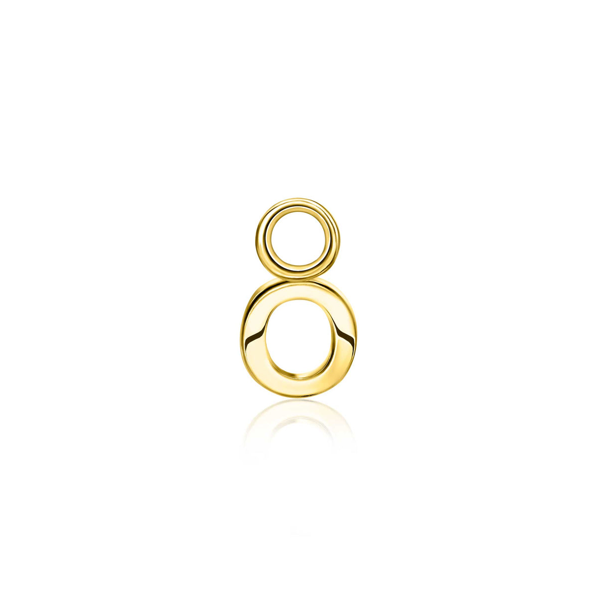 Boucles d'oreilles dorées en forme de double anneau.