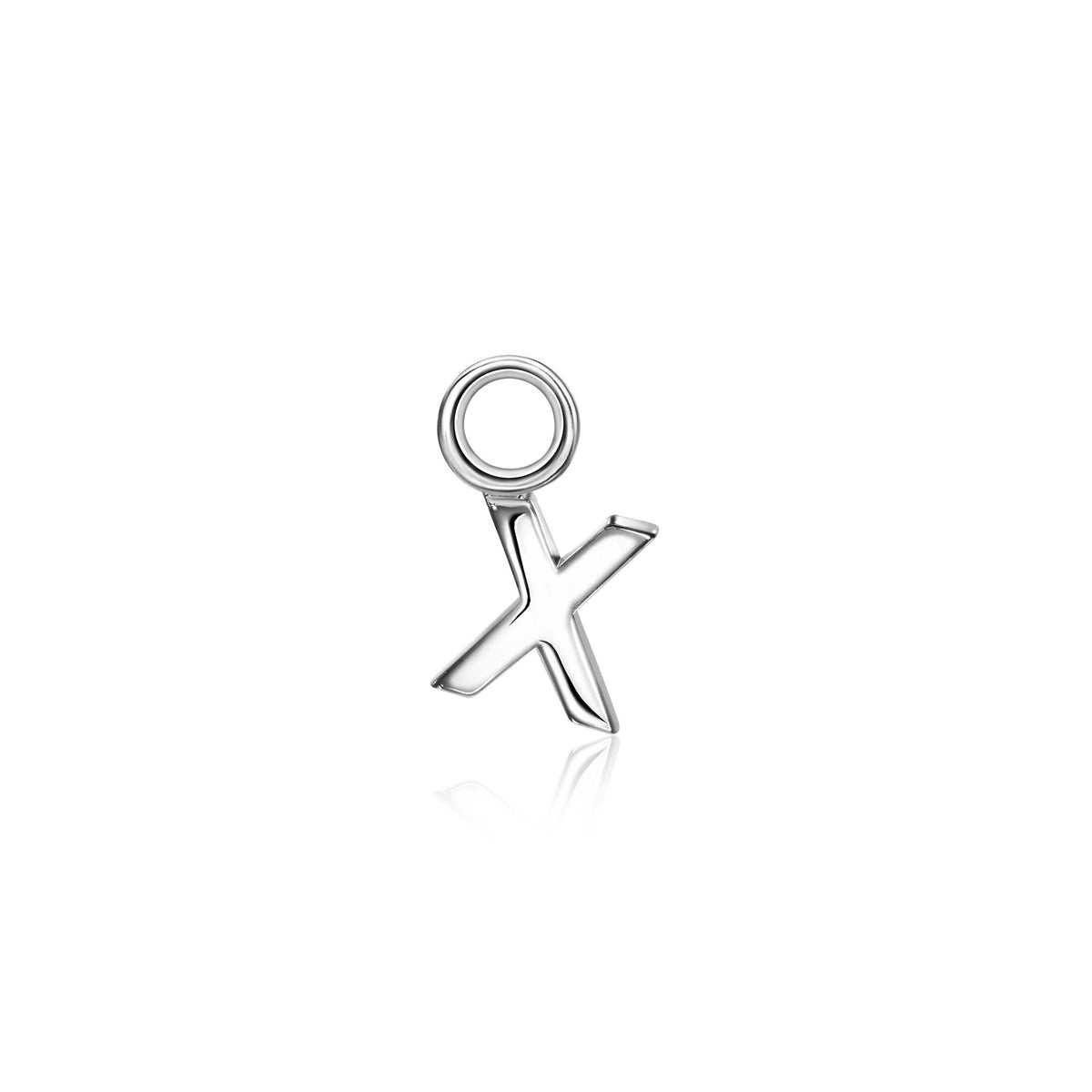 Boucles d'oreilles en argent en forme de croix stylisée.