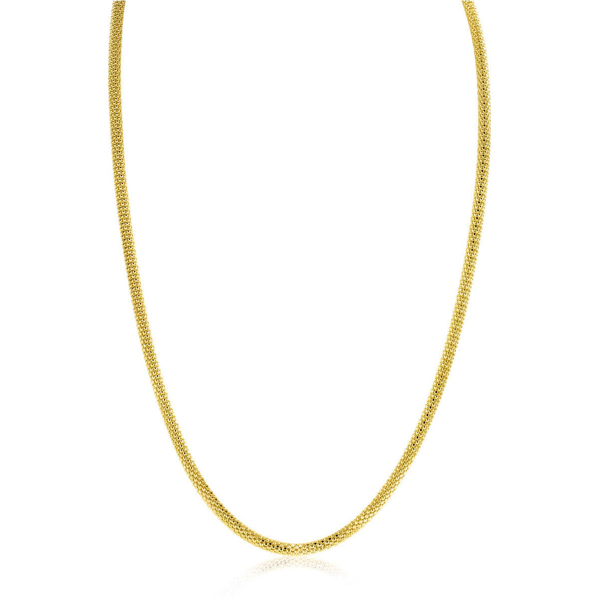 Collier en or avec un design lisse et brillant, de forme ronde et délicate.
