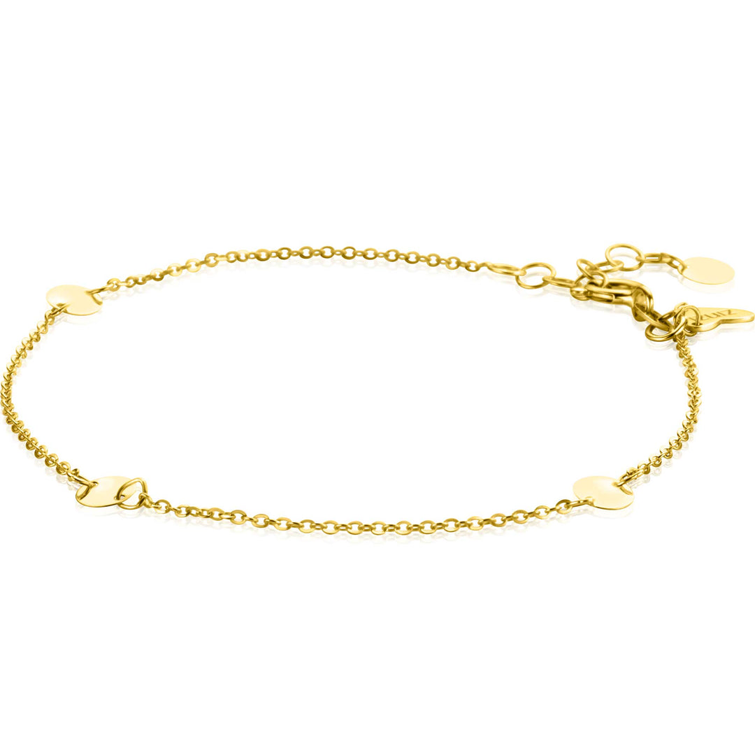 Introductie van de Zinzi Armband Goud Zga444 van Zinzi, een delicate armband versierd met hartvormige bedels op jasseron schakels. Het heeft een sluiting en verlengketting voor verstelbare maten, wat een perfecte mix van stijl en veelzijdigheid biedt.