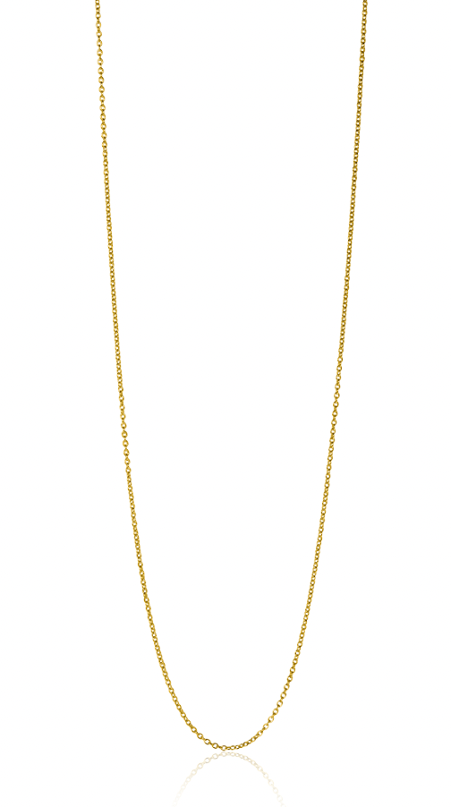 collier en or avec une chaîne délicate et lisse.