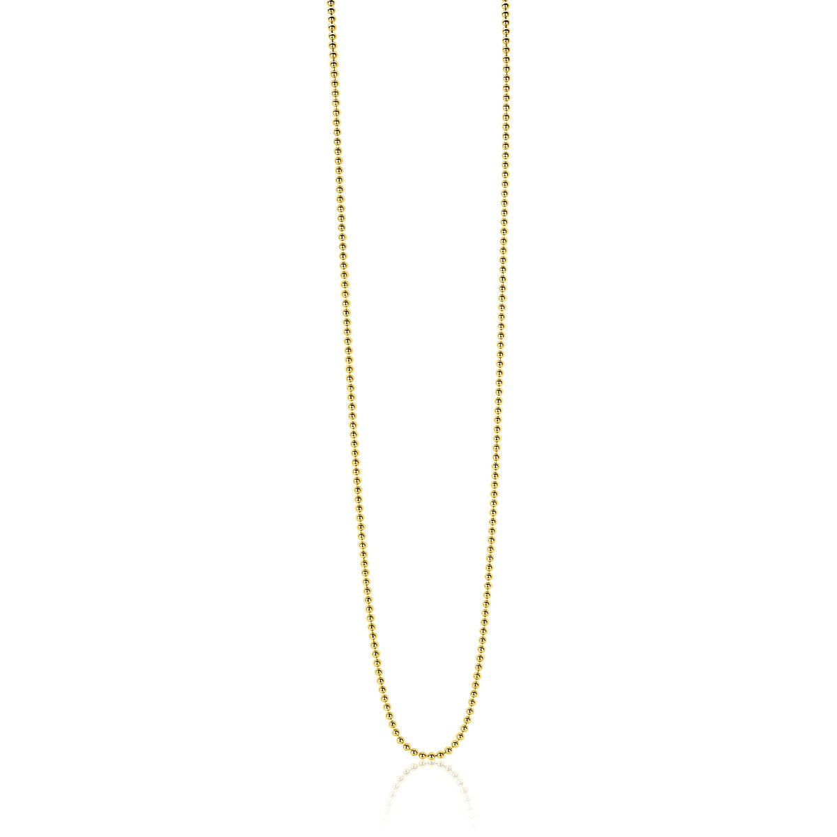 collier doré en maillons fins avec un design délicat