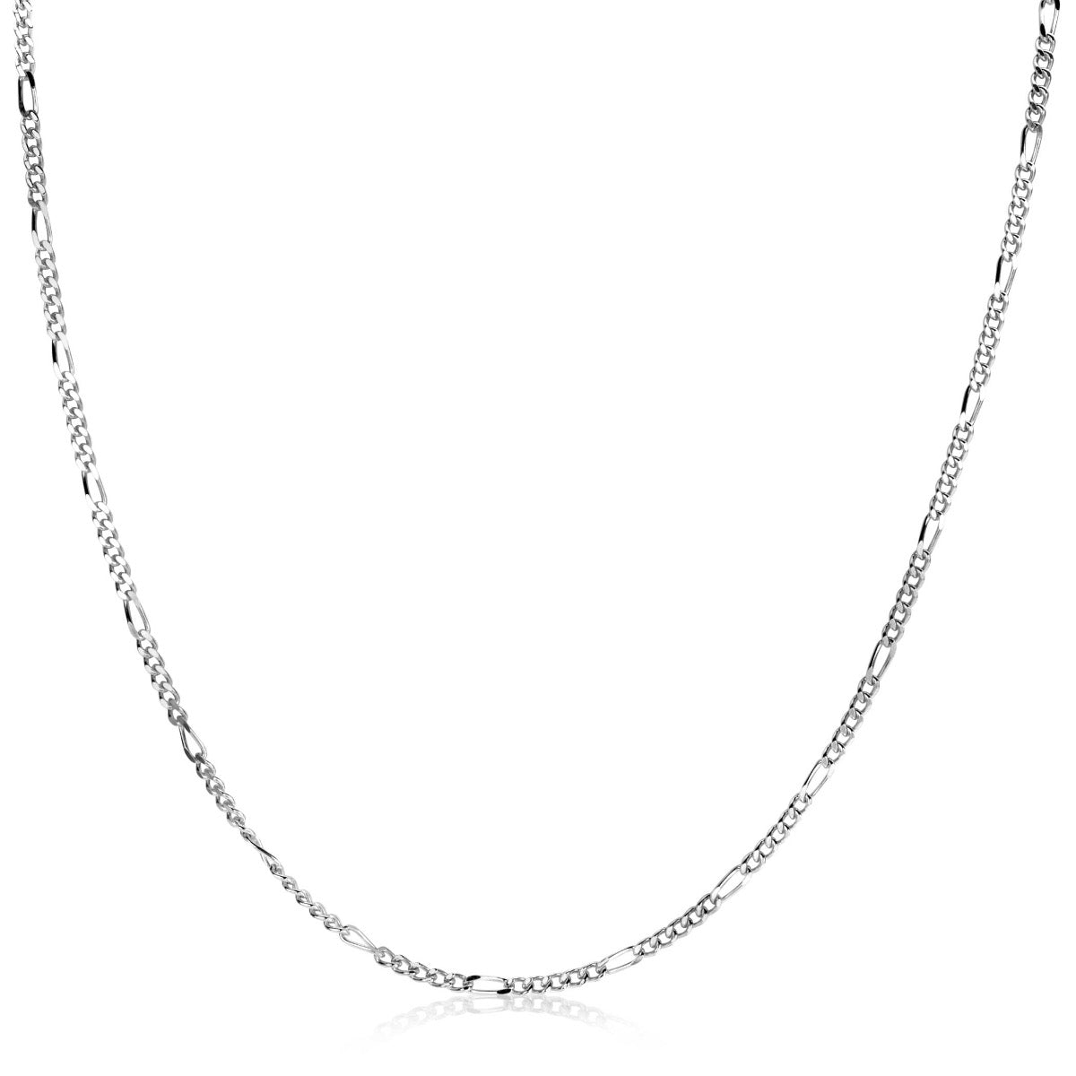 collier en argent avec maillons fins et brillants